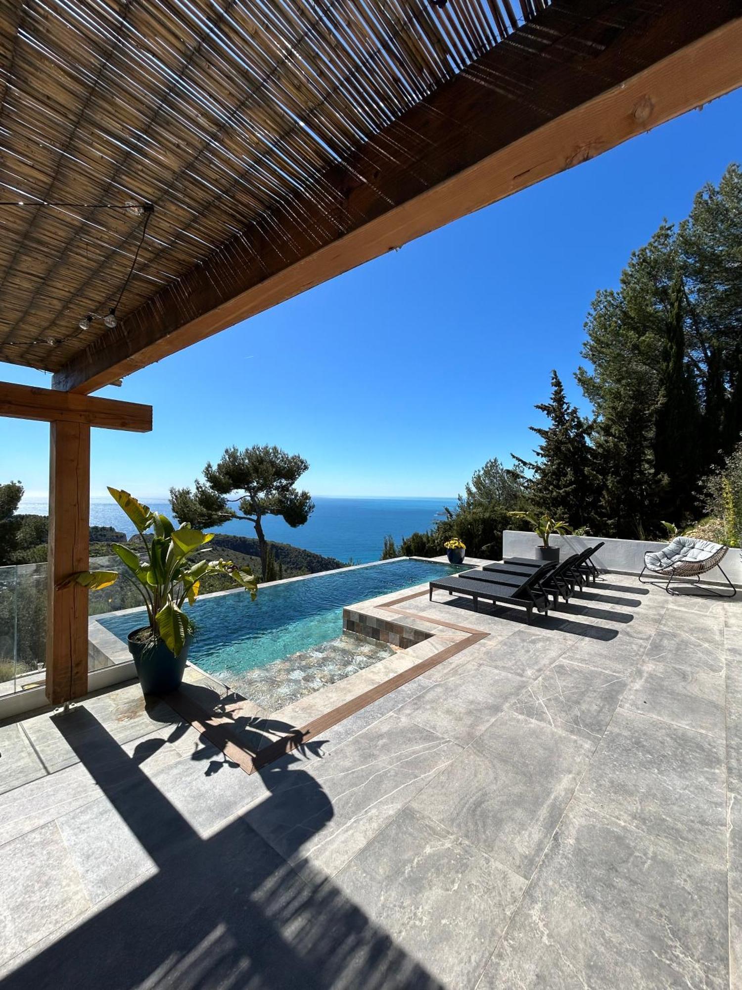 Eze - Appartement Dans Bas De Villa Avec Piscine Pres De Monaco Екстер'єр фото